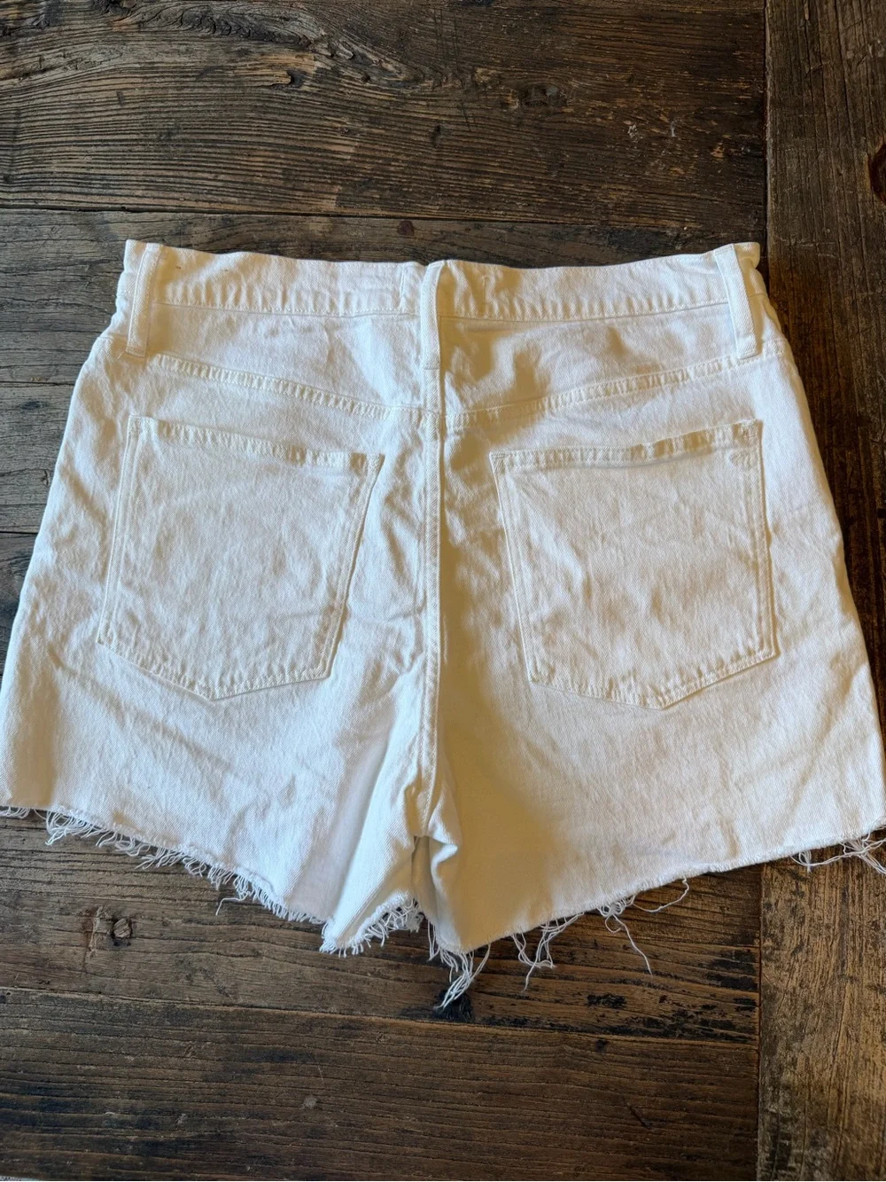 Madewell White Raw-Hem Denim Shorts - Picture 5 of 5